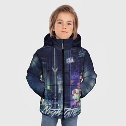 Куртка зимняя для мальчика Welcome to Night City, цвет: 3D-черный — фото 2