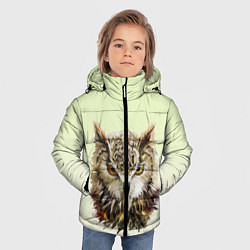 Куртка зимняя для мальчика Арт сова яркая, цвет: 3D-черный — фото 2