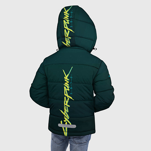 Зимняя куртка для мальчика Cyberpunk 2077 / 3D-Светло-серый – фото 4