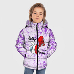 Куртка зимняя для мальчика Among Us Sleep well Z, цвет: 3D-черный — фото 2