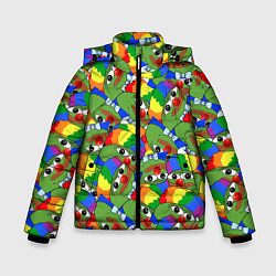 Куртка зимняя для мальчика ПЕПЕ КЛОУН, цвет: 3D-черный