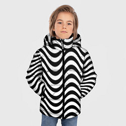 Куртка зимняя для мальчика ЧБ Волна, цвет: 3D-черный — фото 2