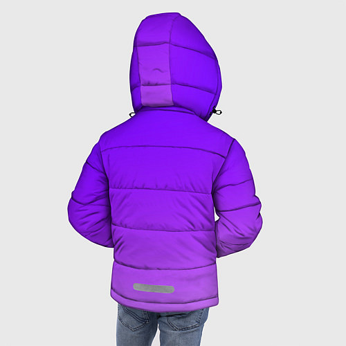 Зимняя куртка для мальчика Фиолетовый космос / 3D-Светло-серый – фото 4