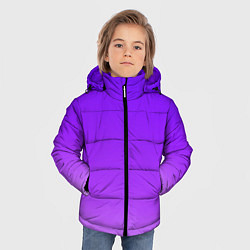 Куртка зимняя для мальчика Фиолетовый космос, цвет: 3D-светло-серый — фото 2
