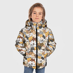 Куртка зимняя для мальчика Котики муркотики, цвет: 3D-черный — фото 2