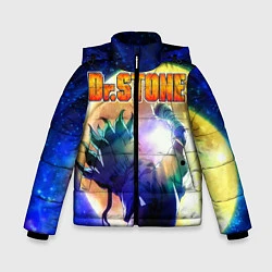 Куртка зимняя для мальчика Доктор Стоун, цвет: 3D-черный
