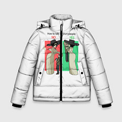 Куртка зимняя для мальчика Как Разговаривать с невысокими - Resident Evil 8, цвет: 3D-черный