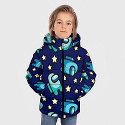 Куртка зимняя для мальчика Among Us Звёзды, цвет: 3D-красный — фото 2