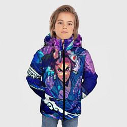 Куртка зимняя для мальчика Танджиро камадо Клинок Демонов, цвет: 3D-красный — фото 2