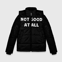 Куртка зимняя для мальчика Not Good At all, цвет: 3D-черный