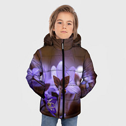 Куртка зимняя для мальчика Хрупкий цветок фиалка, цвет: 3D-красный — фото 2