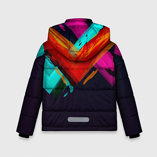 Зимняя куртка для мальчика CYBERPUNK 2077 CITY / 3D-Красный – фото 2