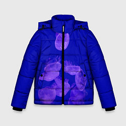 Зимняя куртка для мальчика Медузы в синей глубине