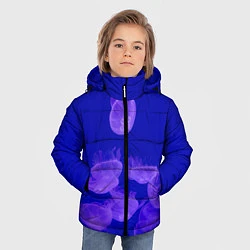 Куртка зимняя для мальчика Медузы в синей глубине, цвет: 3D-черный — фото 2