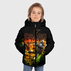 Куртка зимняя для мальчика КС, цвет: 3D-светло-серый — фото 2