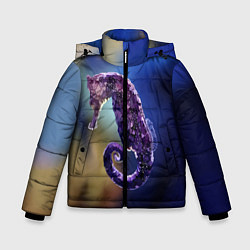 Куртка зимняя для мальчика Морской конёк, цвет: 3D-черный