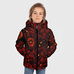 Куртка зимняя для мальчика Данные сети, цвет: 3D-черный — фото 2