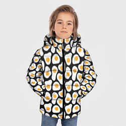 Куртка зимняя для мальчика Яичница, цвет: 3D-черный — фото 2