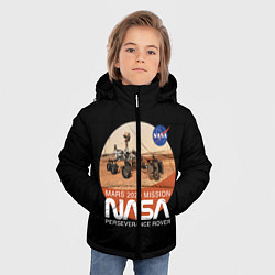 Куртка зимняя для мальчика NASA - Perseverance, цвет: 3D-черный — фото 2