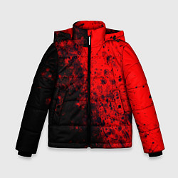 Куртка зимняя для мальчика Пятна Крови, цвет: 3D-светло-серый