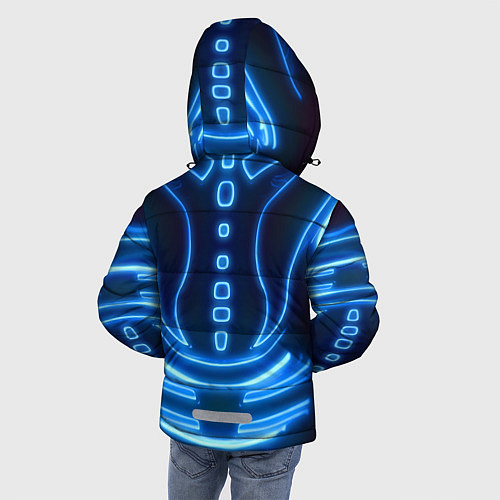 Зимняя куртка для мальчика Неоновая броня Neon Armor / 3D-Светло-серый – фото 4