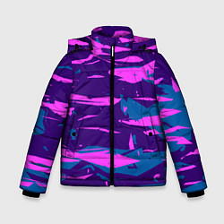 Куртка зимняя для мальчика CYBERSTYLE NEON CAMOUFLAGE, цвет: 3D-черный