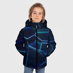 Куртка зимняя для мальчика 3D ПЛИТЫ НЕОНОВЫЕ ПЛИТЫ, цвет: 3D-красный — фото 2