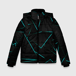 Куртка зимняя для мальчика НЕОНОВЫЕ ТРЕУГОЛЬНИКИ, цвет: 3D-черный