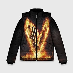 Куртка зимняя для мальчика ВИКИНГИ VIKINGS V, цвет: 3D-черный