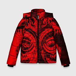 Зимняя куртка для мальчика BLACK RED DRAGONS TATOO