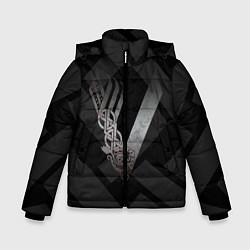 Куртка зимняя для мальчика ВИКИНГИ VIKINGS V, цвет: 3D-черный