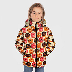 Куртка зимняя для мальчика Пончики, цвет: 3D-черный — фото 2