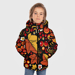 Куртка зимняя для мальчика ХОХЛОМА, цвет: 3D-черный — фото 2