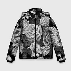 Куртка зимняя для мальчика Розы, цвет: 3D-черный