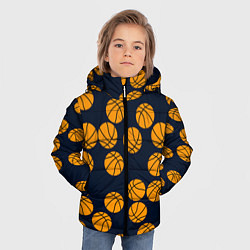 Куртка зимняя для мальчика Баскетбольные мячи, цвет: 3D-черный — фото 2