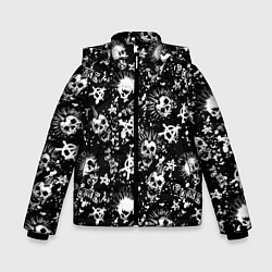 Куртка зимняя для мальчика Панк, цвет: 3D-черный