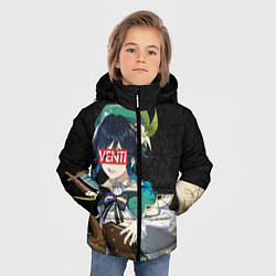 Куртка зимняя для мальчика Genshin Impact VENTI, цвет: 3D-черный — фото 2