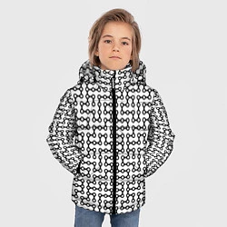Куртка зимняя для мальчика Велосипедная цепь, цвет: 3D-черный — фото 2