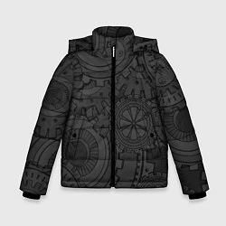 Куртка зимняя для мальчика GEARS STEAMPUNK, цвет: 3D-черный