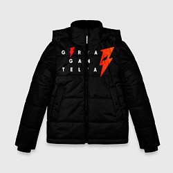 Куртка зимняя для мальчика Gg lightning orange, цвет: 3D-черный