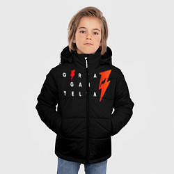 Куртка зимняя для мальчика Gg lightning orange, цвет: 3D-черный — фото 2