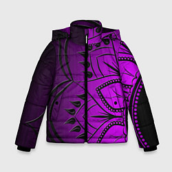 Куртка зимняя для мальчика Сирень 3D, цвет: 3D-черный