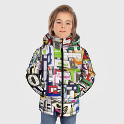 Куртка зимняя для мальчика АЛФАВИТ, цвет: 3D-черный — фото 2