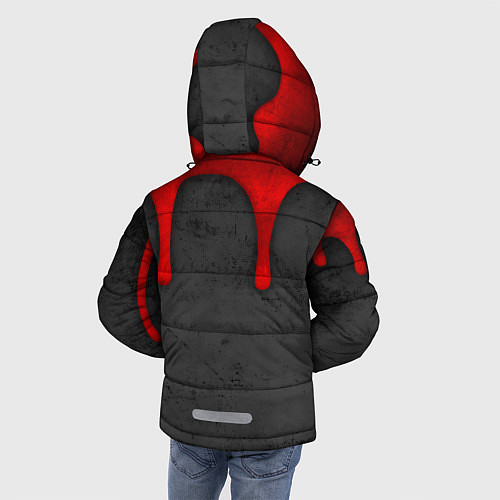 Зимняя куртка для мальчика Little Nightmares 2 кровь / 3D-Светло-серый – фото 4