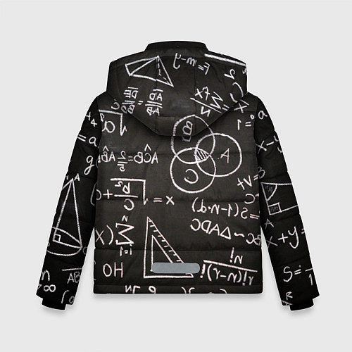 Зимняя куртка для мальчика Математические уравнения / 3D-Красный – фото 2