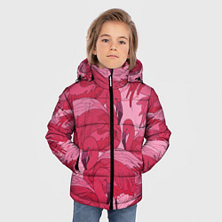 Куртка зимняя для мальчика Розовые фламинго, цвет: 3D-светло-серый — фото 2