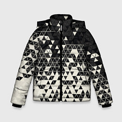 Куртка зимняя для мальчика Абстракция, цвет: 3D-светло-серый