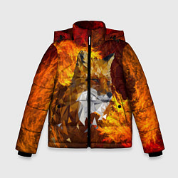 Куртка зимняя для мальчика Огненный Лис, цвет: 3D-светло-серый