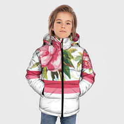 Куртка зимняя для мальчика Нежные Розы, цвет: 3D-красный — фото 2
