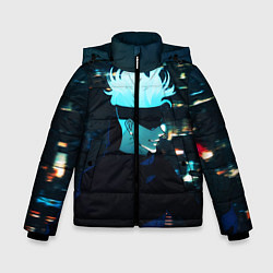 Куртка зимняя для мальчика Магическая битва, цвет: 3D-черный